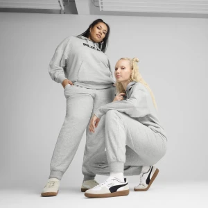 PUMA Damskie spodnie dresowe z wysokim stanem i małym logo No.1 ESS Comfort, Odzież, Szary,