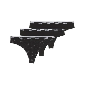 PUMA Damskie stringi (3 pary), Odzież, Czarny,