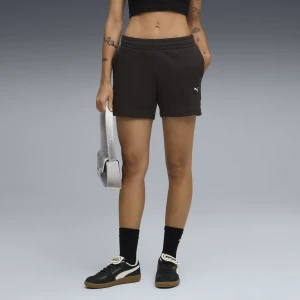 PUMA Damskie szorty ESS ELEVATED 5" ze śCzerwonynim stanem, Odzież, Czarny,