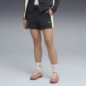 PUMA Damskie szorty T7 4" z drobnymi zakładkami, Odzież, Niebieski,