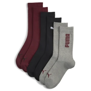 PUMA Długie skarpety unisex (3 pary), Odzież, Czerwony,