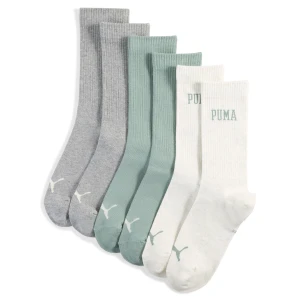 PUMA Długie skarpety unisex z logo (3 pary), Odzież, Zielony,