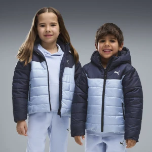 PUMA Dziecięca pikowana kurtka z kapturem Essentials, Odzież, Niebieski