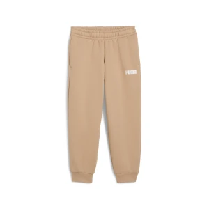 PUMA Dziecięce polarowe spodnie dresowe ESS z logo No. 1, Akcesoria, Beżowy,