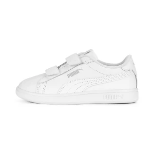 PUMA Dziecięce skórzane sneakersy Smash 3.0 V, Buty, Biały,