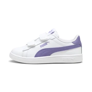PUMA Dziecięce skórzane sneakersy Smash 3.0 V, Buty, Biały,
