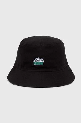 Puma kapelusz bawełniany Skate Bucket kolor czarny bawełniany 025133