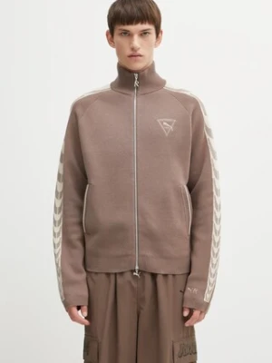 Puma kardigan PUMA x REPRESENT męski kolor brązowy 632543