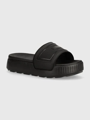 Puma klapki Karmen Slide damskie kolor czarny na platformie 389073