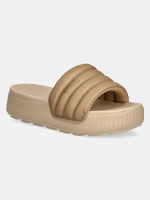 Puma klapki Karmen Slide Puffy Wns damskie kolor beżowy na platformie 400679