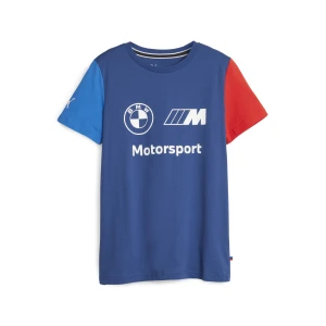 PUMA Koszulka BMW M Motorsport Essentials Logo, Odzież, Niebieski,