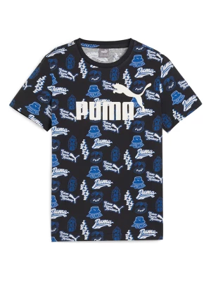 Puma Koszulka "ESS+ MID 90s" w kolorze czarno-niebiesko-białym rozmiar: 176