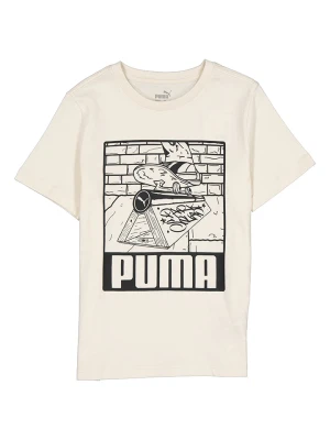 Puma Koszulka "ESS+ MID 90s" w kolorze kremowym rozmiar: 140
