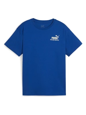 Puma Koszulka "ESS+ MID 90s" w kolorze niebieskim rozmiar: 128