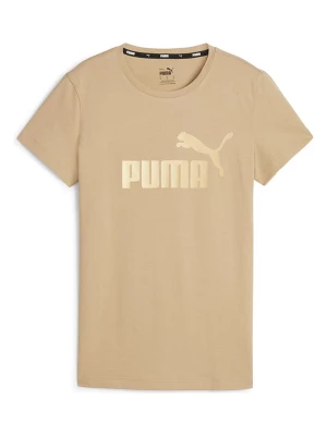 Puma Koszulka "ESS+" w kolorze beżowym rozmiar: S