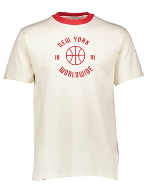 Puma Koszulka "Rhuigi Graphic" w kolorze kremowo-czerwonym rozmiar: L