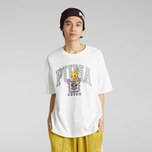 Zdjęcie produktu PUMA Koszulka unisex NEKOSAN x HOOPS DYLAN Graphic oversize z krótkim rękawem, Odzież, Biały