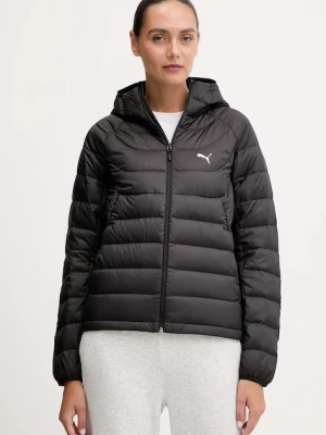 Puma kurtka puchowa kolor czarny przejściowa 685234