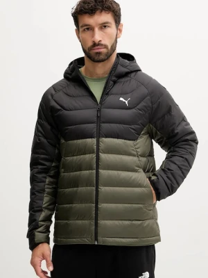 Puma kurtka puchowa kolor zielony zimowa 685221