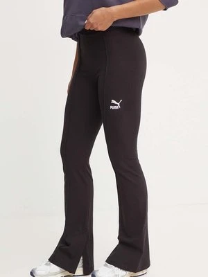 Puma legginsy damskie kolor czarny gładkie 626624