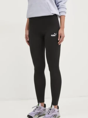 Puma legginsy damskie kolor czarny z aplikacją 682422