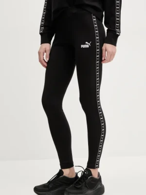 Puma legginsy damskie kolor czarny z aplikacją 685014