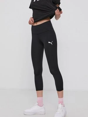 Puma legginsy damskie kolor czarny z nadrukiem 586861