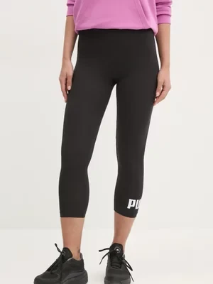 Puma legginsy damskie kolor czarny z nadrukiem 682430