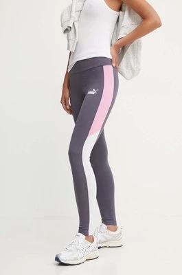 Puma legginsy damskie kolor szary wzorzyste 681648