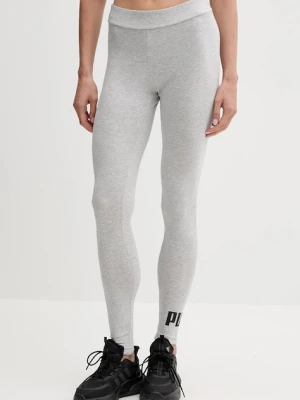 Puma legginsy damskie kolor szary z nadrukiem 682426