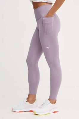 Puma legginsy treningowe Cloudspun Soft kolor fioletowy gładkie 525771