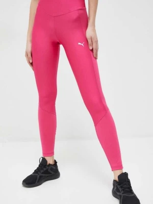 Puma legginsy treningowe Fit Eversculpt damskie kolor różowy gładkie