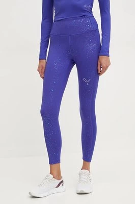 Puma legginsy treningowe Intergalactic kolor fioletowy wzorzyste 525797