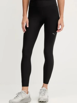 Puma legginsy treningowe kolor czarny gładkie 527452