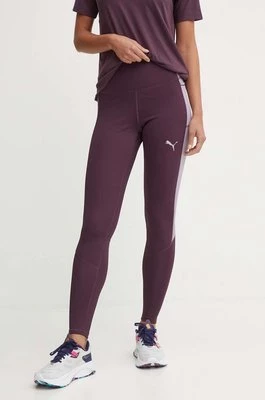 Puma legginsy treningowe kolor fioletowy wzorzyste 681671