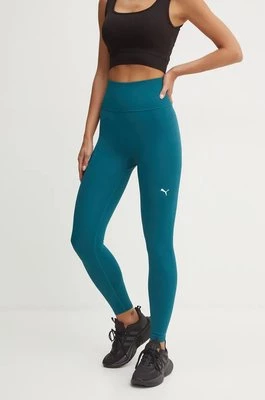 Puma legginsy treningowe Shapeluxe Seamless kolor zielony gładkie 524360