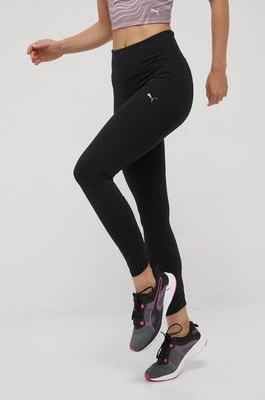 Puma legginsy treningowe Studio Foundation 521611 damskie kolor czarny gładkie