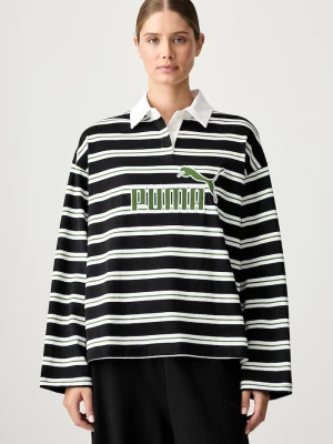 Puma longsleeve damski bawełniany Essentials Elevated czarny