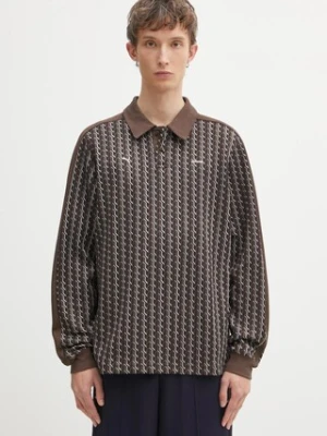 Puma longsleeve PUMA x JJJJOUND kolor brązowy wzorzysty 635538