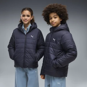 PUMA Młodzieżowa kurtka ocieplana Essentials z kapturem, Odzież, Niebieski