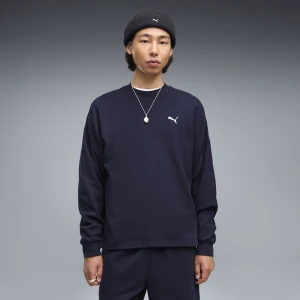 PUMA MÄ™ska bluza Essentials Elevated Relaxed Material, OdzieÅ¼, Niebieski Navy