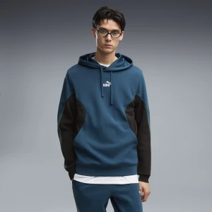 PUMA Męska bluza z kapturem Essentials z blokami kolorów, Odzież, Niebieski