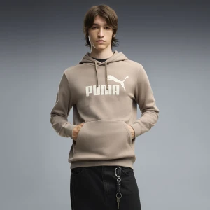 PUMA Męska bluza z kapturem Essentials z logo No. 1, Akcesoria, Beżowy