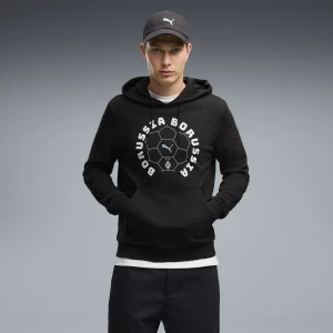 PUMA Męska bluza z kapturem ftblCulture Borussia Mönchengladbach, Akcesoria, Czarny