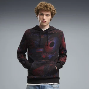 PUMA MÄ™ska bluza z kapturem z nadrukiem, OdzieÅ¼, Czarny