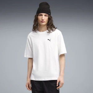 PUMA Męska koszulka Essentials Boxy o luźnym kroju, Odzież, Biały