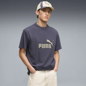 PUMA Męska koszulka Essentials Elevated No.1 o luźnym kroju, Akcesoria, Szary