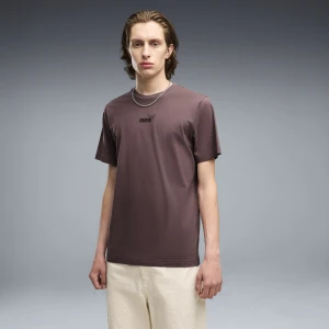 PUMA Męska koszulka Essentials z małym logo No. 1, Odzież, Brązowy