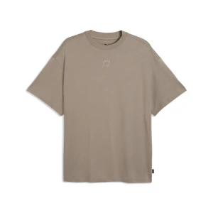 PUMA Męska koszulka Fundamentals o kroju oversize, Akcesoria, Beżowy