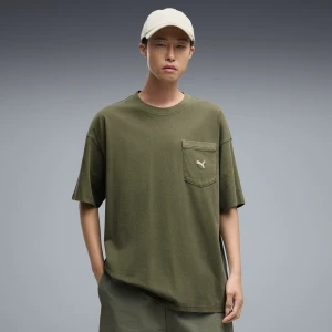 PUMA MÄ™ska koszulka oversize Select Essentials Wash, OdzieÅ¼, Zielony